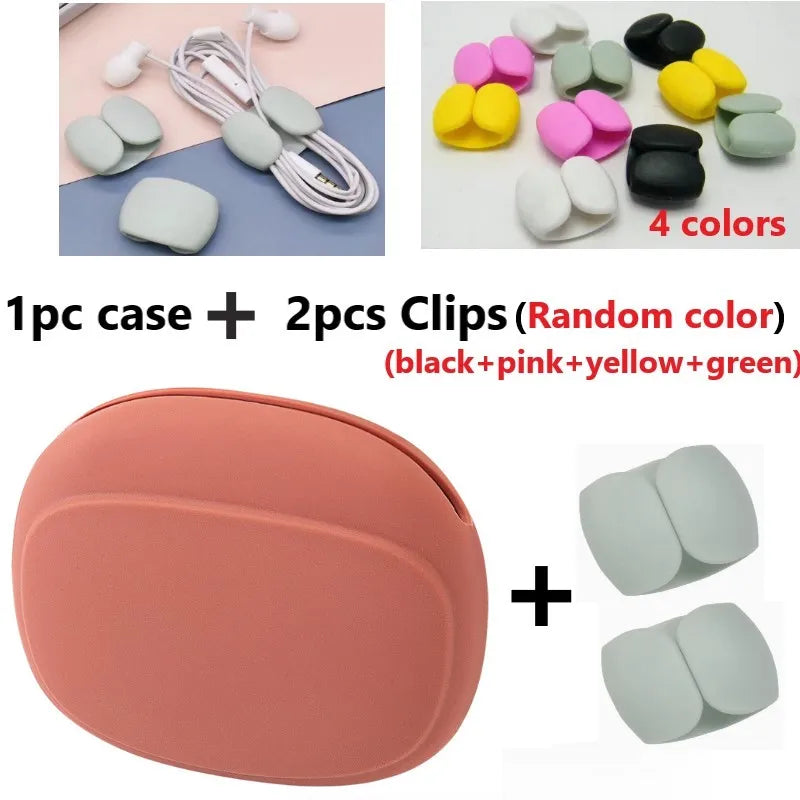 Silicone Cell Phone Cable Bag, Data Cable Storage Box, Travel Earphone, Wire Key, U Drive, USB Rating, Sauna