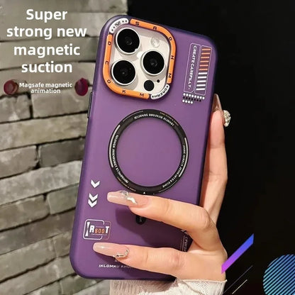 Matte Magnetic Phone Case For iPhone  16 15 13 12 14 Pro Max for Magsafe Wireless Charge Frosted Metal Lens Frame Buttons Cover