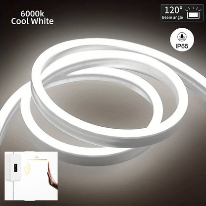 Neon LED Light Strip 5V USB Motion Sensor Dimmer Switch Flexible Waterproof Silicone Neon Sign Rope Tupe For Home Outdoor Decor