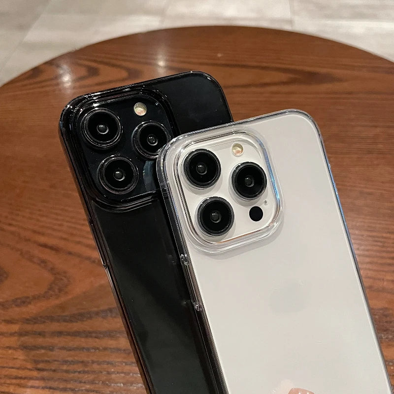 Ultra Thin Clear Phone Case For iPhone 11 12 13 14 15 16 17 Pro Max Air 8 7 Plus Mini X XR XS 6 5 Transparent Cover Accessories