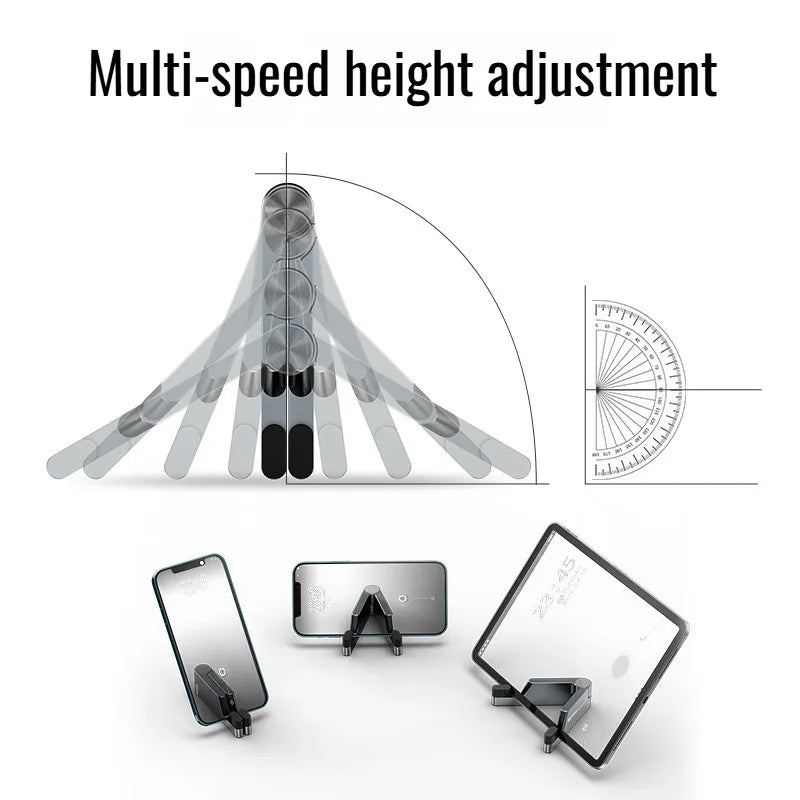 Universal Desk Mount Mini Size Aluminum Portable Folding Holder Bracket Mobile Phone Cradle Foldable Stand for Cellphone