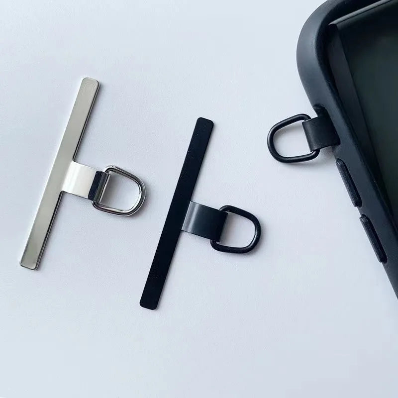 4/2PCS Ultra-thin Stainless Mobile Phone Lanyard XYun Gasket Upgrade Ears Bent Detachable Anti-lost  Tether Safety Connect Card
