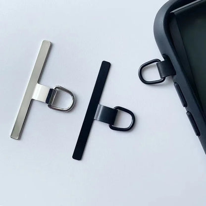 4/2PCS Ultra-thin Stainless Mobile Phone Lanyard XYun Gasket Upgrade Ears Bent Detachable Anti-lost  Tether Safety Connect Card
