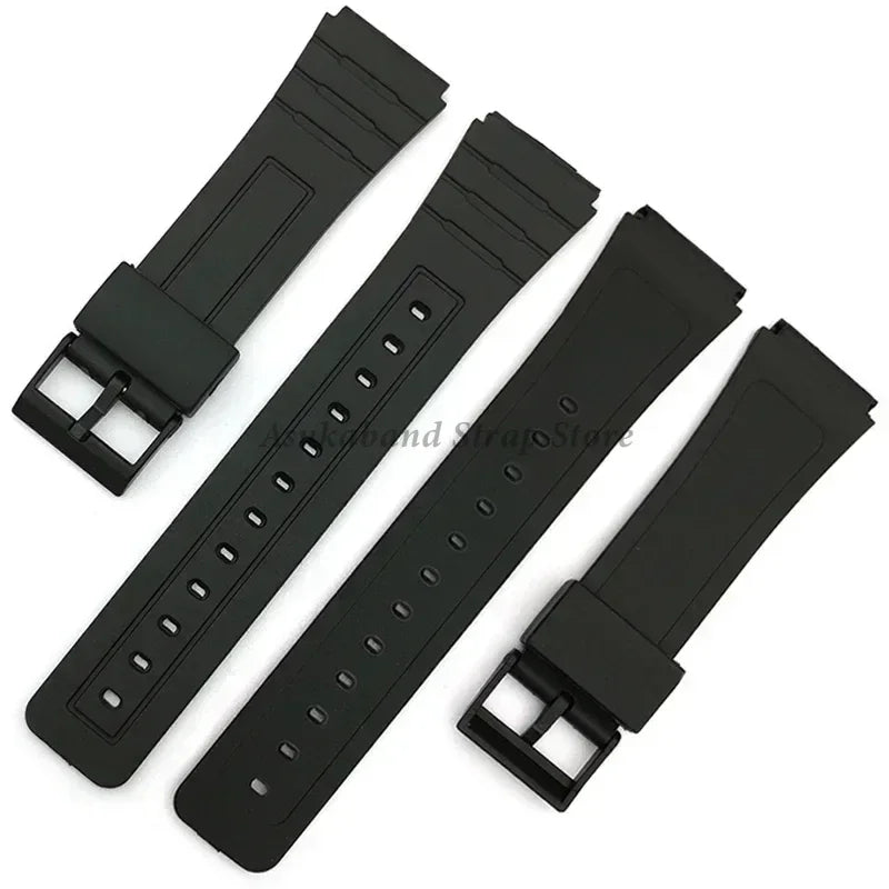 12/14/16/18/20/22mm Silicone Rubber Strap for Casio W800H A158/168 AE1200/1300 F91W F84 Watchband Men Women Bracelet Accessories