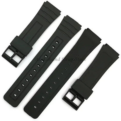 12/14/16/18/20/22mm Silicone Rubber Strap for Casio W800H A158/168 AE1200/1300 F91W F84 Watchband Men Women Bracelet Accessories