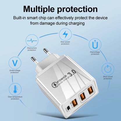 20W USB Charger QC 3.0 Type C PD Fast Charge For iPhone 12 13 Max Samsung S21 Huawei Xiaomi Mobile Phone EU/US Plug Wall Charger