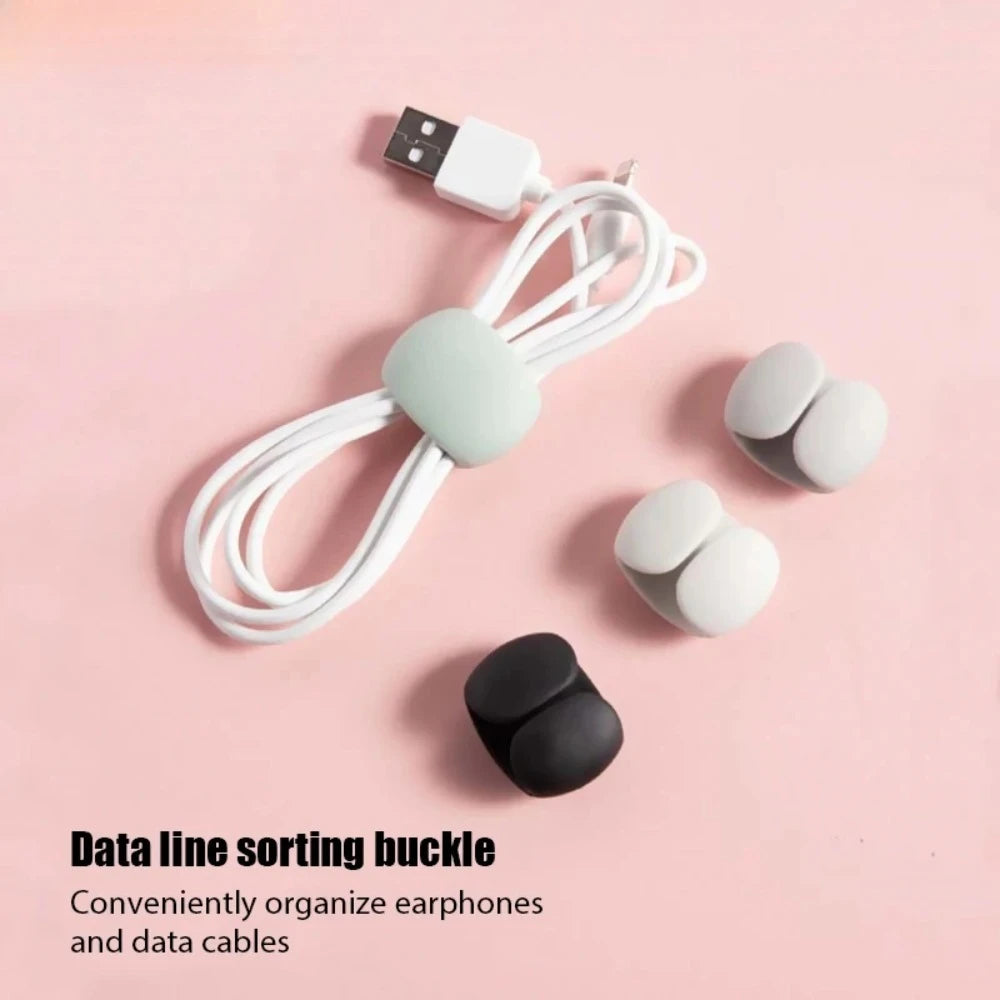 Cable Winder Cable Organizer Clips Mouse Wire Headphone Holder USB Charger Holder Desk Tidy Organizer Wire Cord Protector