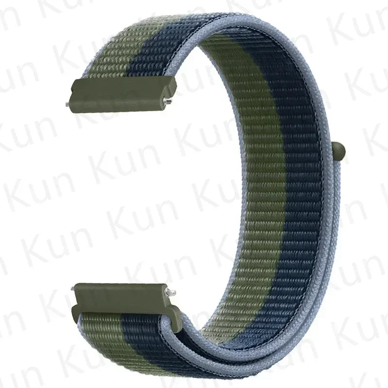 Nylon loop strap For Amazfit bip 6-5-3/u/S/pro Sport 20mm/22mm Bracelet for Amazfit GTS 4/3/2/2e/4 Mini/GTR 4/3/3 Pro/2/2e band