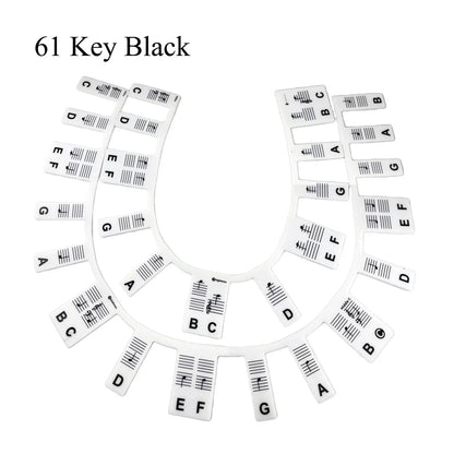 Miwayer 61/88 Keys Piano Keyboard Stickers, Removable Piano Keyboard Note Labels for Learning Piano Notes Guide for Beginner