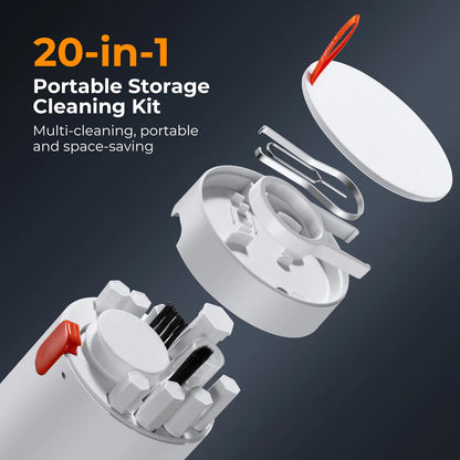 K&F CONCEPT New Laptop Mobile Screen 20-in-1 Cleaning Kits Computer Keyboard Brush Cleaning Spray for iPhone AirPods Camera iPad