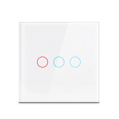 Touch Switch EU US LED Crystal Glass Panel Wall Lamp Light Switch 1/2/3 Gang AC100-240V LED Sensor Switches Interruttore