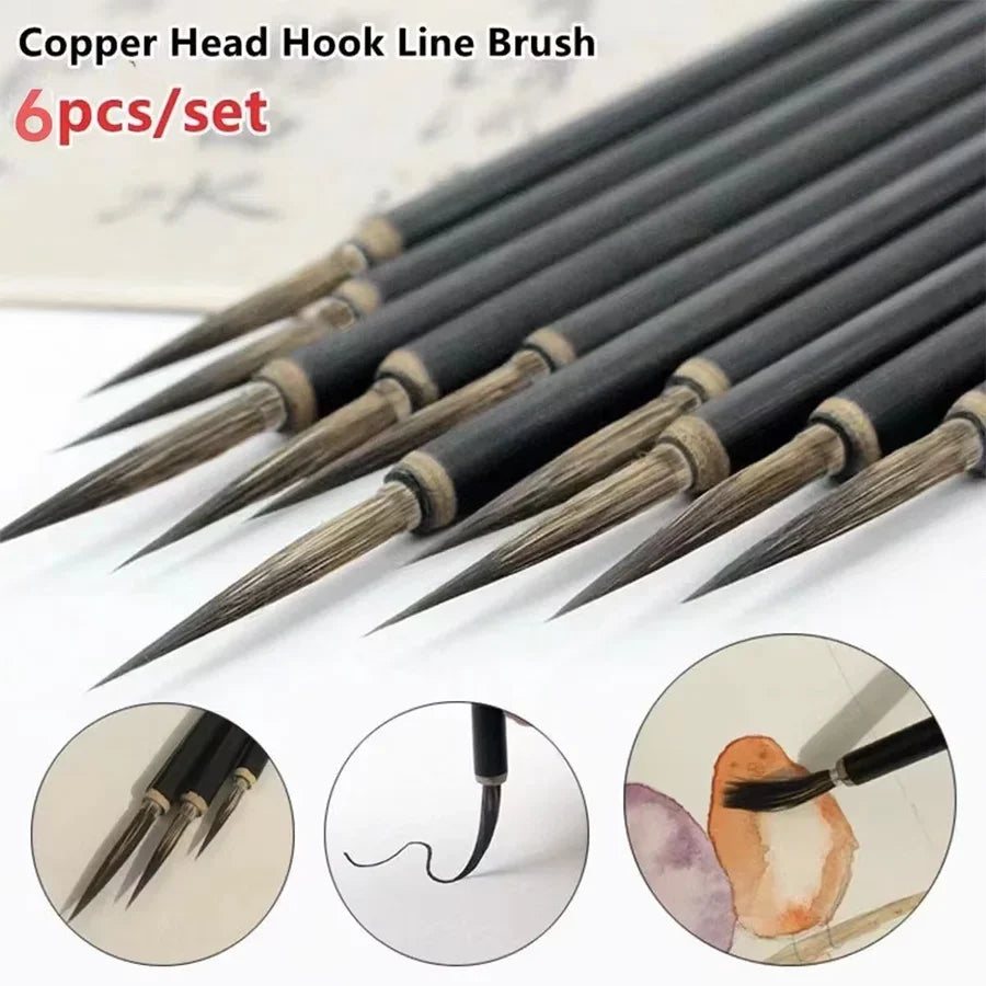 3pcs Chinese Calligraphy Brush Set – Fine Brushes for Painting and Writing
