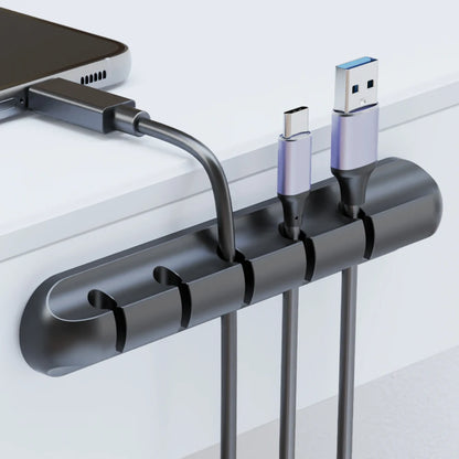 Adhesive Cable Holder Clips Cord Management Wire Organizer for Desktop USB Charging Cable Nightstand Power Cord Mouse Cable