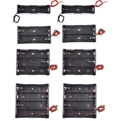 3pcs 18650 Battery Holder with Wire 3.7V,7.4V, 11.1V, 14.8V 18650 Battery Holder Box for Battery storage charging
