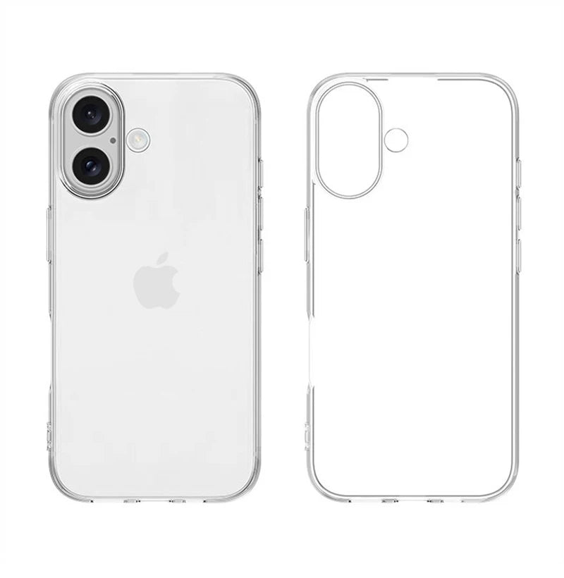 Ultra Thin Slim Clear Phone Case For iPhone 16  16Pro 16pro Max 16Plus Soft TPU Cover Cases