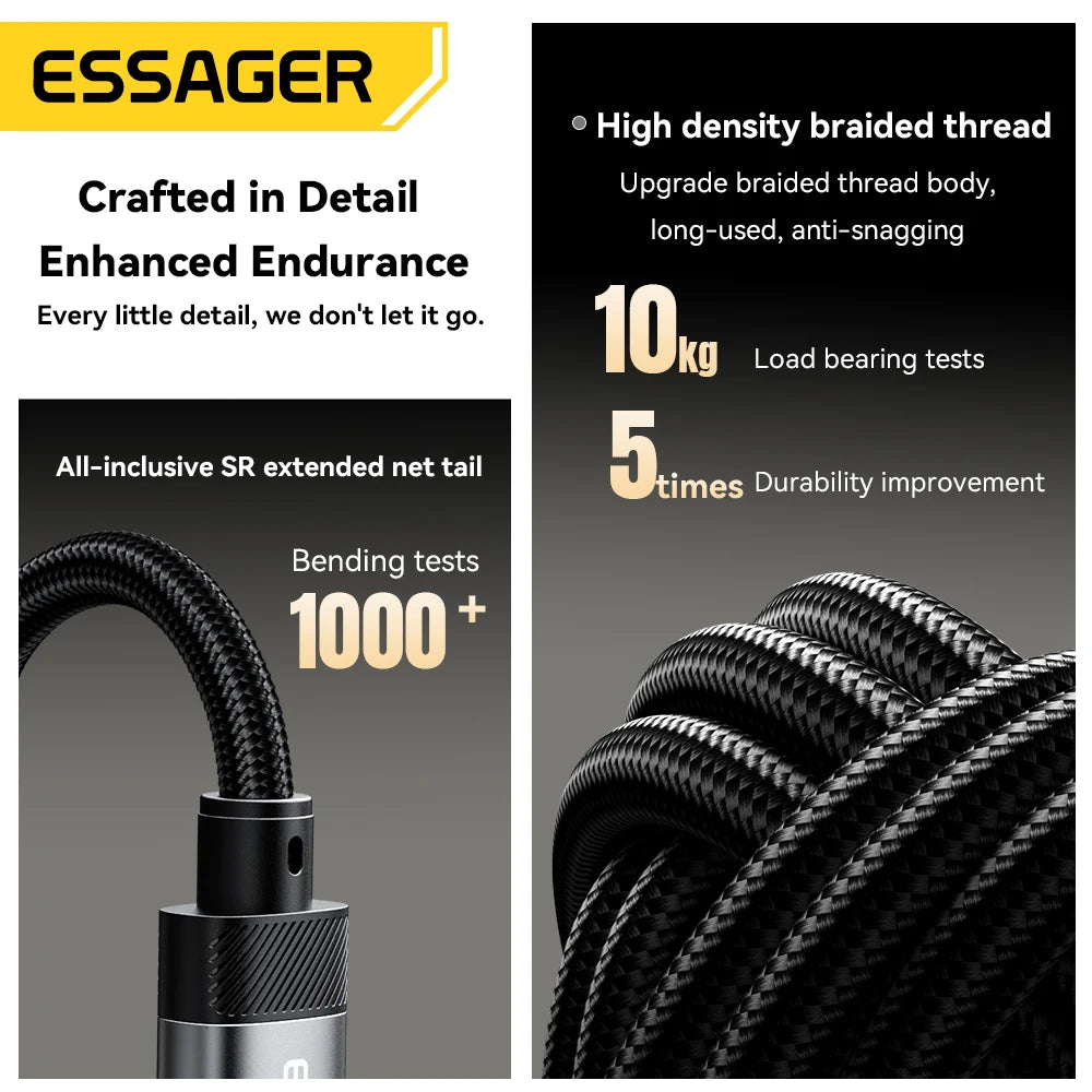 Essager Lightning to 3.5mm jack Audio Adapter Headphone Aux Cable USB Type C to 3.5 Adapter OTG Type C For iphone Xiaomi Oneplus