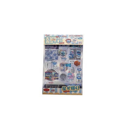 2Pcs Japanese Retro Early Snack Series Laser Star Flashing Film Stickers Scrapbook Journal DIY Cut Film Deco Phone Case Decals