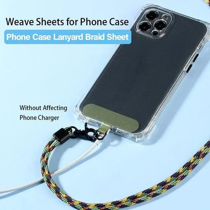 3/5pcs Mobile Phone T-shaped Strap Plate Sheet Cellphone Case Braid Lanyard Accessories Weave Card for iPhone 12 13 14 15 Xiaomi
