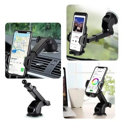 360° Rotatable Car Phone Holder Windshield Suction Cup & Air Vent Mount Universal Stand for Cellphone Stable Car Phone Bracket