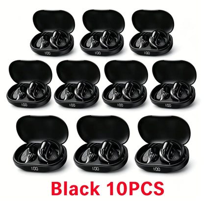 Wireless Bluetooth 5.3 Earhook Earphone LED Display Sports Earhook Headphones Deep Bass HiFi Stereo Noise Cancelling Earphones