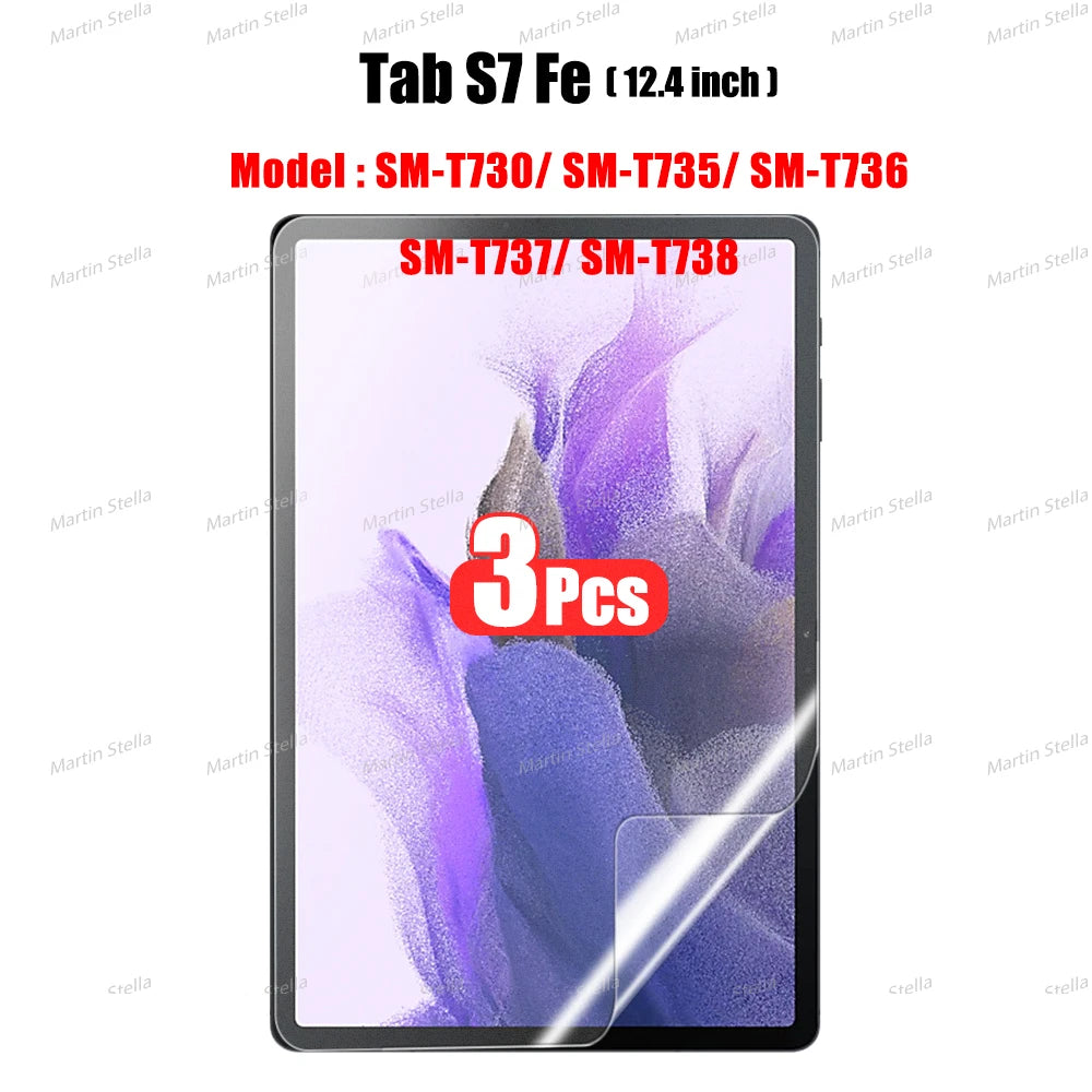 3Pcs Paper Feel Like Screen Protector for Samsung Galaxy Tab S7 S8 S9 Plus Ultra Samsung tab S6 Lite s7 s9 fe A8 A9 A7 No Glass