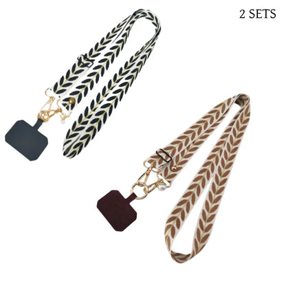 Adjustable Long Mobile Phone Lanyard Crossbody Card Neck Cord Clip Hang Lanyard Pearl Hanging Ornaments Charm Anti-lost Lanyard