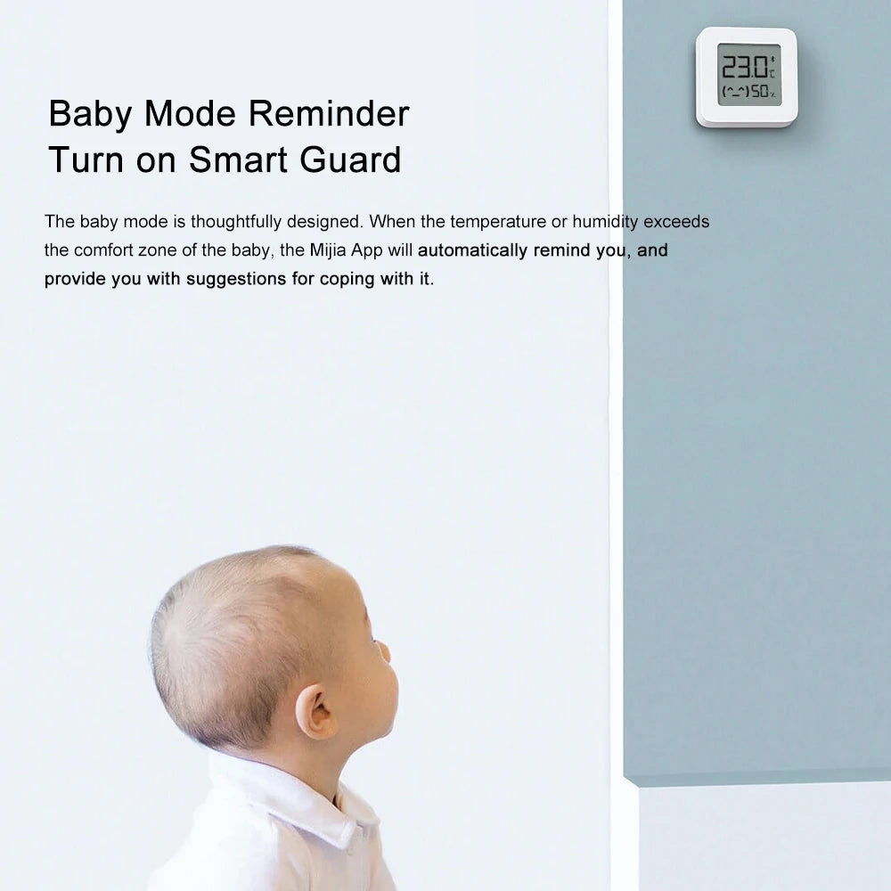 Mijia Bluetooth Temperature and Humidity Meter2 High Precision Temperature and Humidity Measurement APP Remote Monitoring