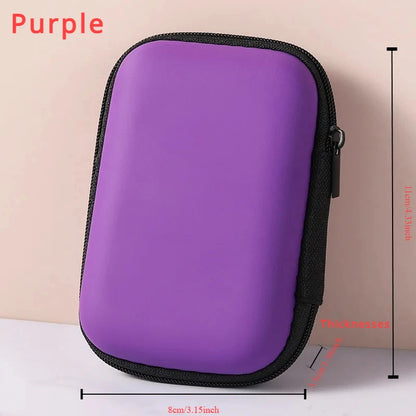 1 Pc EVA Portable Storage Bag for Cards Data Cable Headphones - Protective Packing Cube for Electronic Accessories