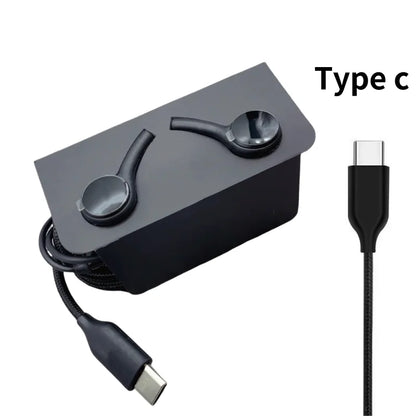 Type-C Wired Headphones For Samsung Galaxy S24 S23 S22 3.5MM in-Ear Headphone A53 A52 Note 20 USB-C Earphone HiFi Bass Stereo