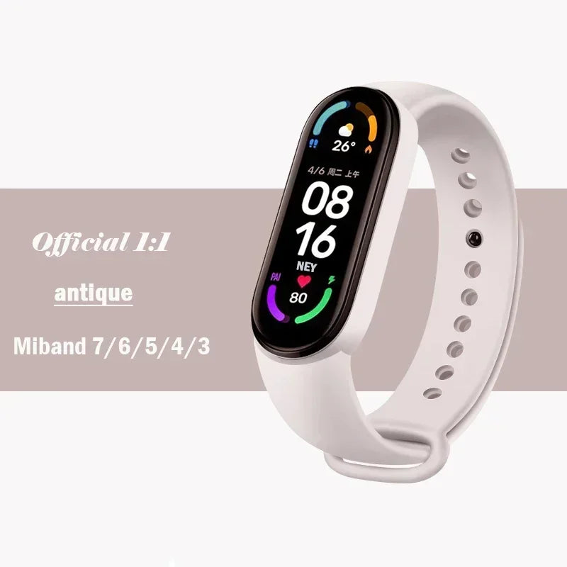 Watch Strap For Xiaomi Mi Band 7 6 5 4 3 Wristband Silicone Bracelet Wrist Straps MiBand 3/4 band5 band6 Smartwatch Accessories