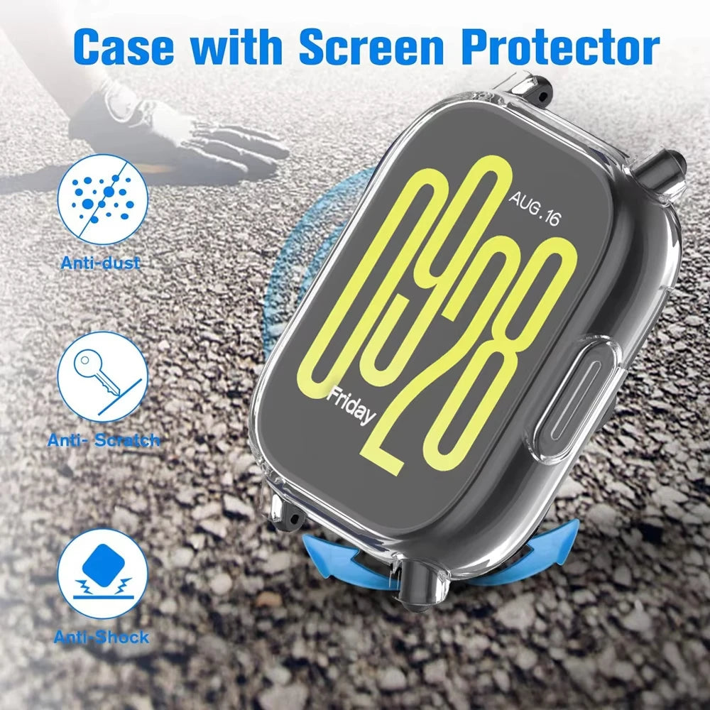 TPU All-inclusive Case for Redmi Watch 5 / 5 Lite / 5 Active Soft TPU Plating Protector Watch Cover Suit for Redmi Watch
