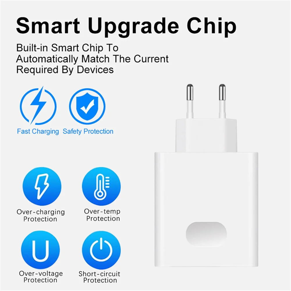 Quick Charge 3.0 USB Charger 66W 6A Super Fast Charging Phone Charger Adapter USB Type C Cable for Huawei Mate 40 50 60 P50 P60