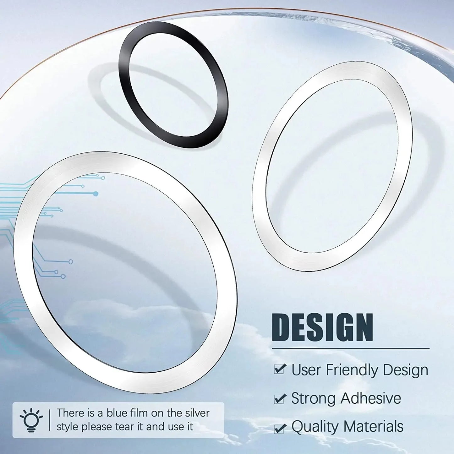 2024 Stainless Steel Universal Magnetic Metal Plate Ring For Magsafe Wireless Charger Iron Sheet Sticker Magnet Car Phone Holder