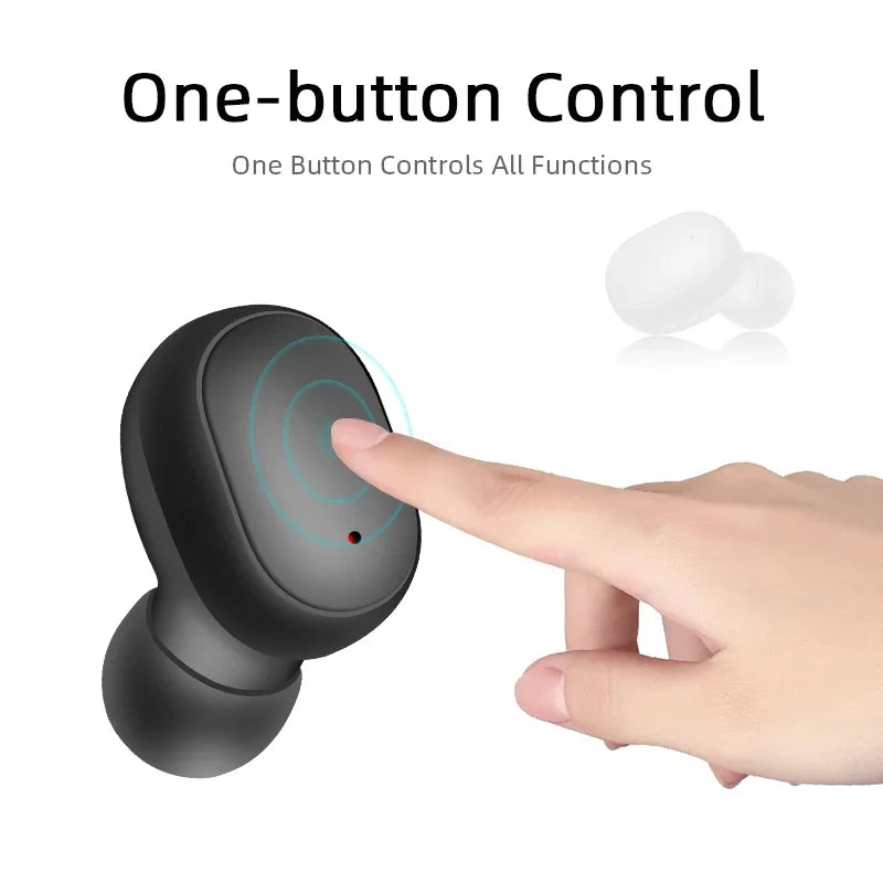 Wireless Bluetooth Earphones for Smartphones E6S TWS Digital Display Noise Cancelling Earbuds with Mic HiFi Stereo Sound Headset