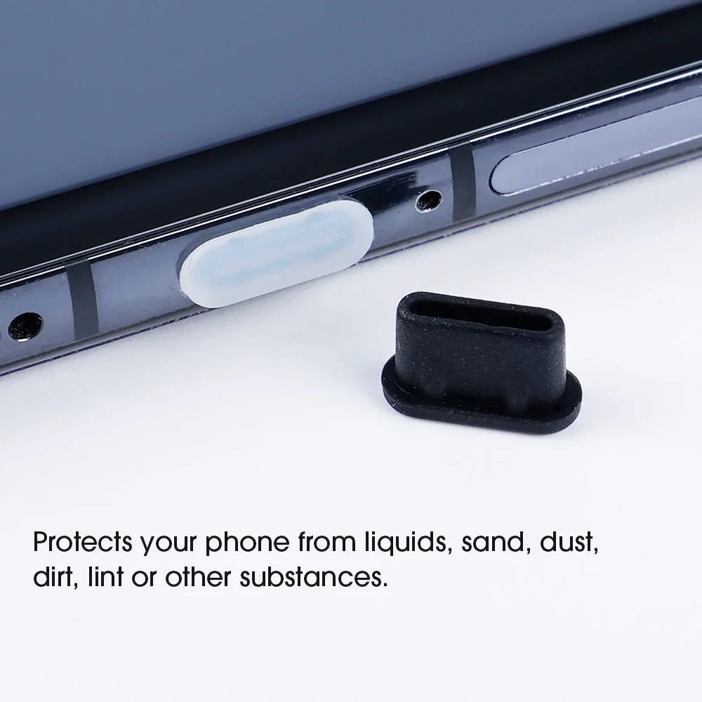 10Pcs Type-C Dust Plug USB Charging Port Protector Silicone Anti-dust Plug Cover Cap for Samsung Huawei Xiaomi Phone Dustplug