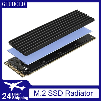 GPUHLOD M.2 SSD Heatsink M2 2280 Solid State Hard Disk Aluminum Radiator with Thermal Silicone Pad PS5 Desktop PC NGFF NVME