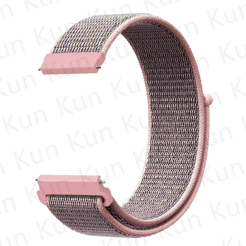 Nylon loop strap For Amazfit bip 6-5-3/u/S/pro Sport 20mm/22mm Bracelet for Amazfit GTS 4/3/2/2e/4 Mini/GTR 4/3/3 Pro/2/2e band