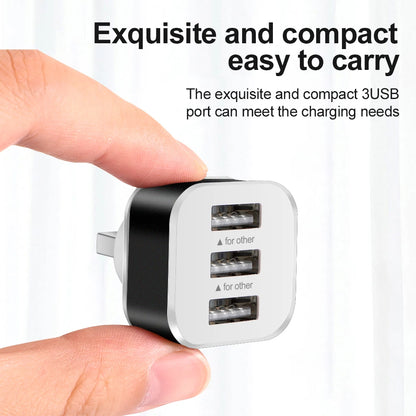 3 Port USB Slots Adaptor Extender USB 3 in 1 2.0 Multple USB Interface Extender USB Splitter Hub Auto Electronics Accessories