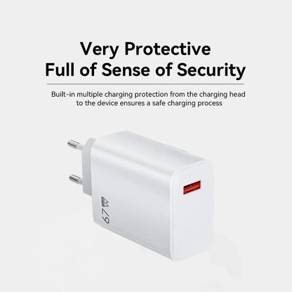 USB Charger 67W Turbo Fast Charge EU US UK Plug Adapter For Poco X6 Pro X5 F5 Mi 14 13 12s Redmi K60 K50 Mobile Phone Chargers