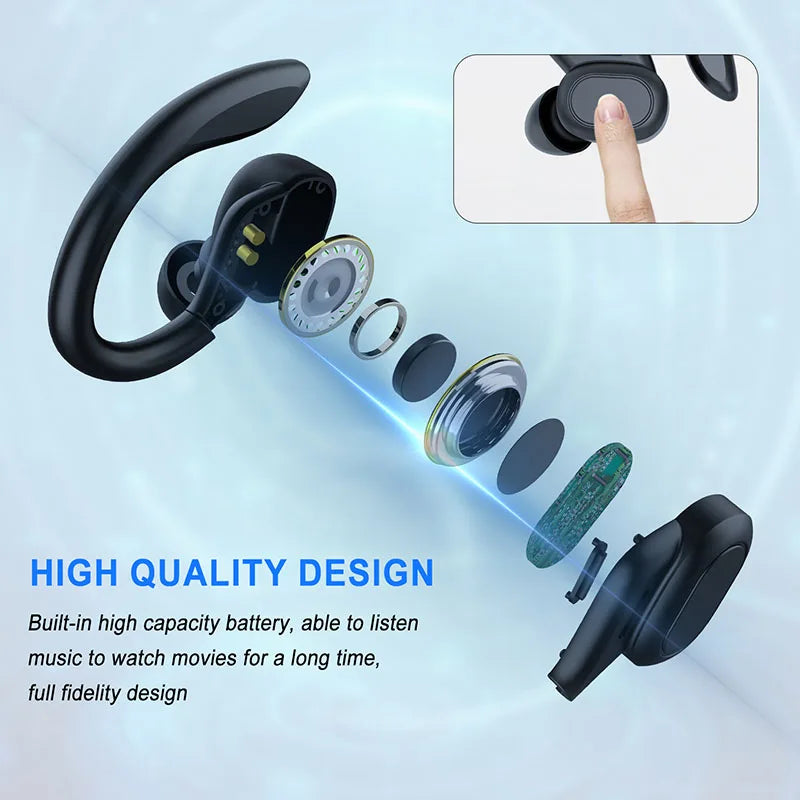 Sports Wireless Earphones BT over Ear Buds with Earhooks Sports Earphones Running in-Ear Headphones vv2