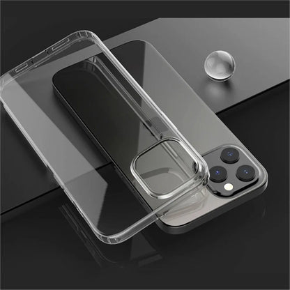 Non-Yellowing Transparent Case For iPhone 16 15 14 Plus 13 Pro Max 16e 12 11 12Pro 14Pro 13Pro SE 2020 Phone Cover Case
