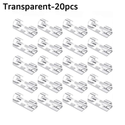 20PCS Cable Organizer Clips Cable Management Desktop Workstation ABS Wire Manager Cord Holder Charging Data Line Bobbin Winder