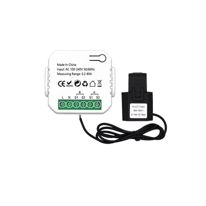 Smart ZigBee Energy Meter Bidirection 1, 2 Channel with Current Transformer Clamp App Monitor Power 80A 110V/240V 50/60Hz