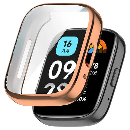 Soft Silicone Case Glass For Redmi Watch 3 Active 3 Lite Smart Watchband Screen Protector Cover for Xiaomi Redmi Watch 3 Active